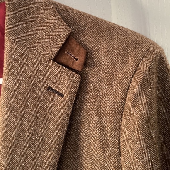 Abbeydale brown herringbone sport blazer classic size‎ 42R 100% wool - Picture 3 of 15